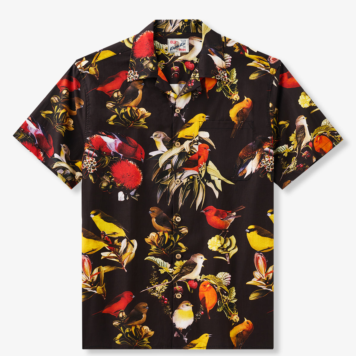 Short Sleeve Birds in Paradise Men's Hawaiian Shirt