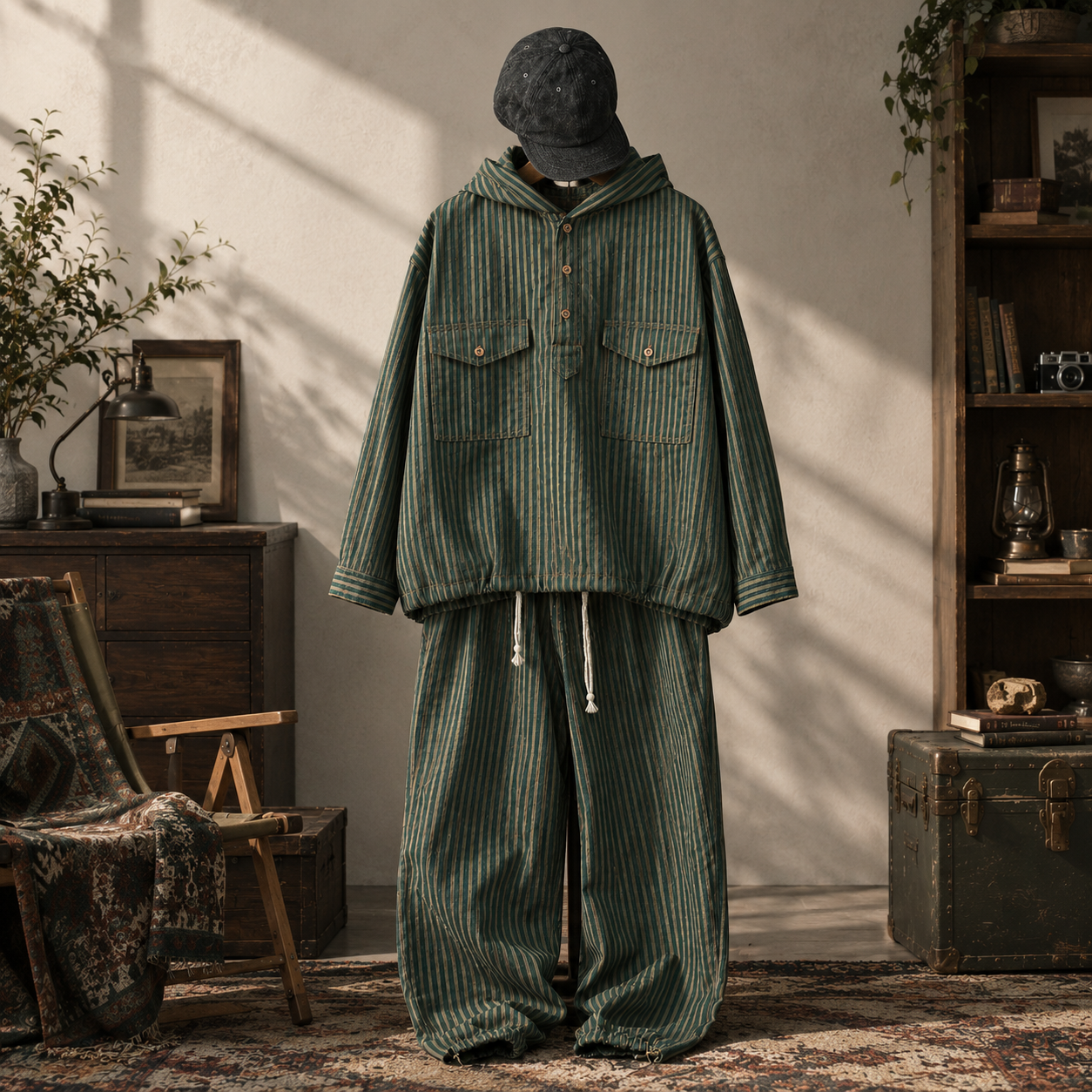 Green‑Stripe Collection: Warm Utility for Cooler Days