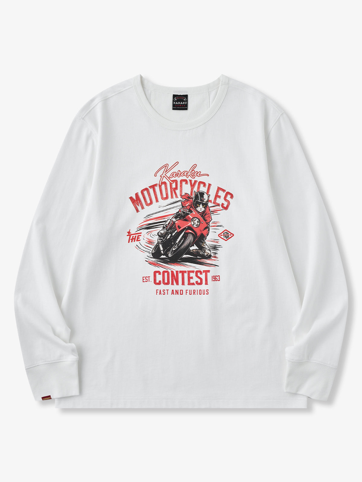 [Pre-order] Racing Cat Graphic Cotton Long Sleeve T-Shirt