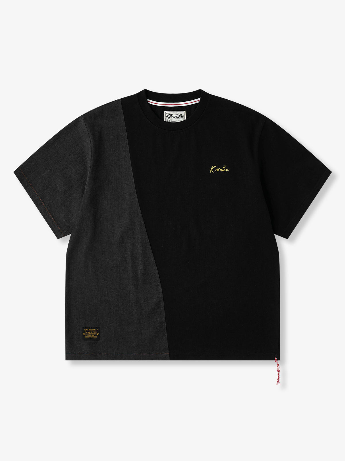 [Pre-order] Heritage Cotton & Tencel Denim Patchwork Tee