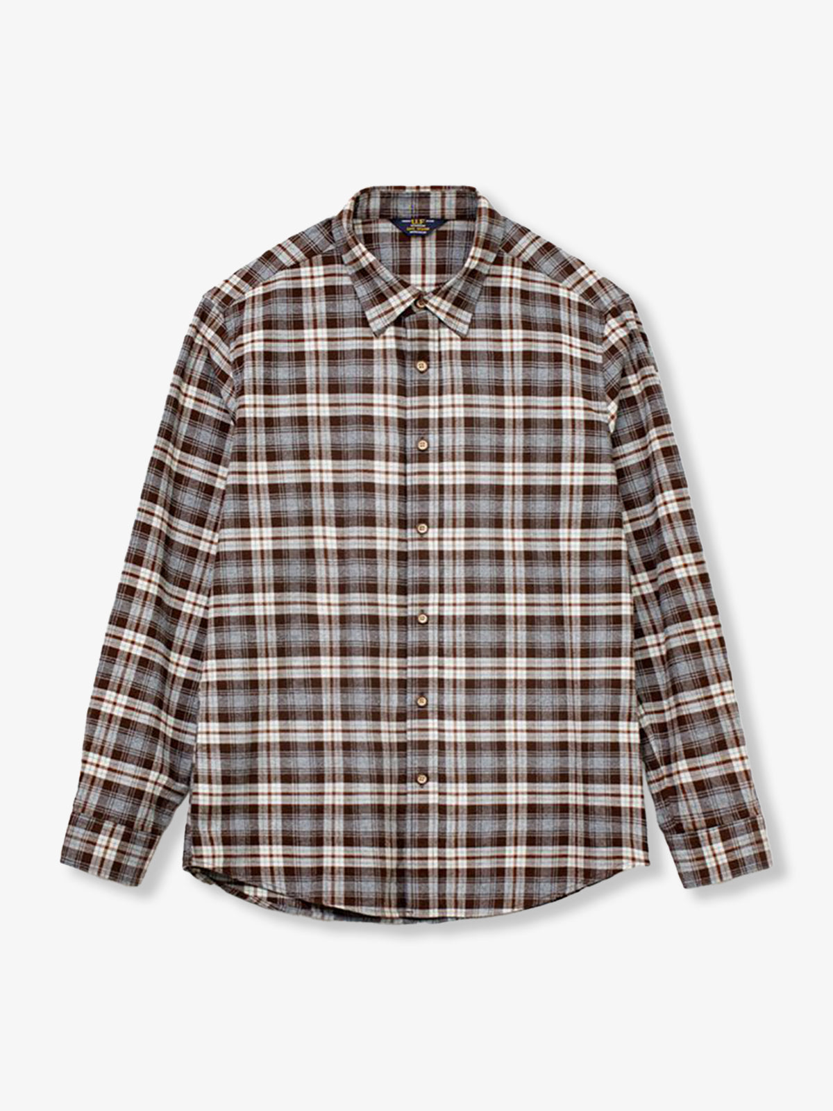 Classic Plaid Cotton Shirt Relaxed Fit Long Sleeve Casual Button-Up