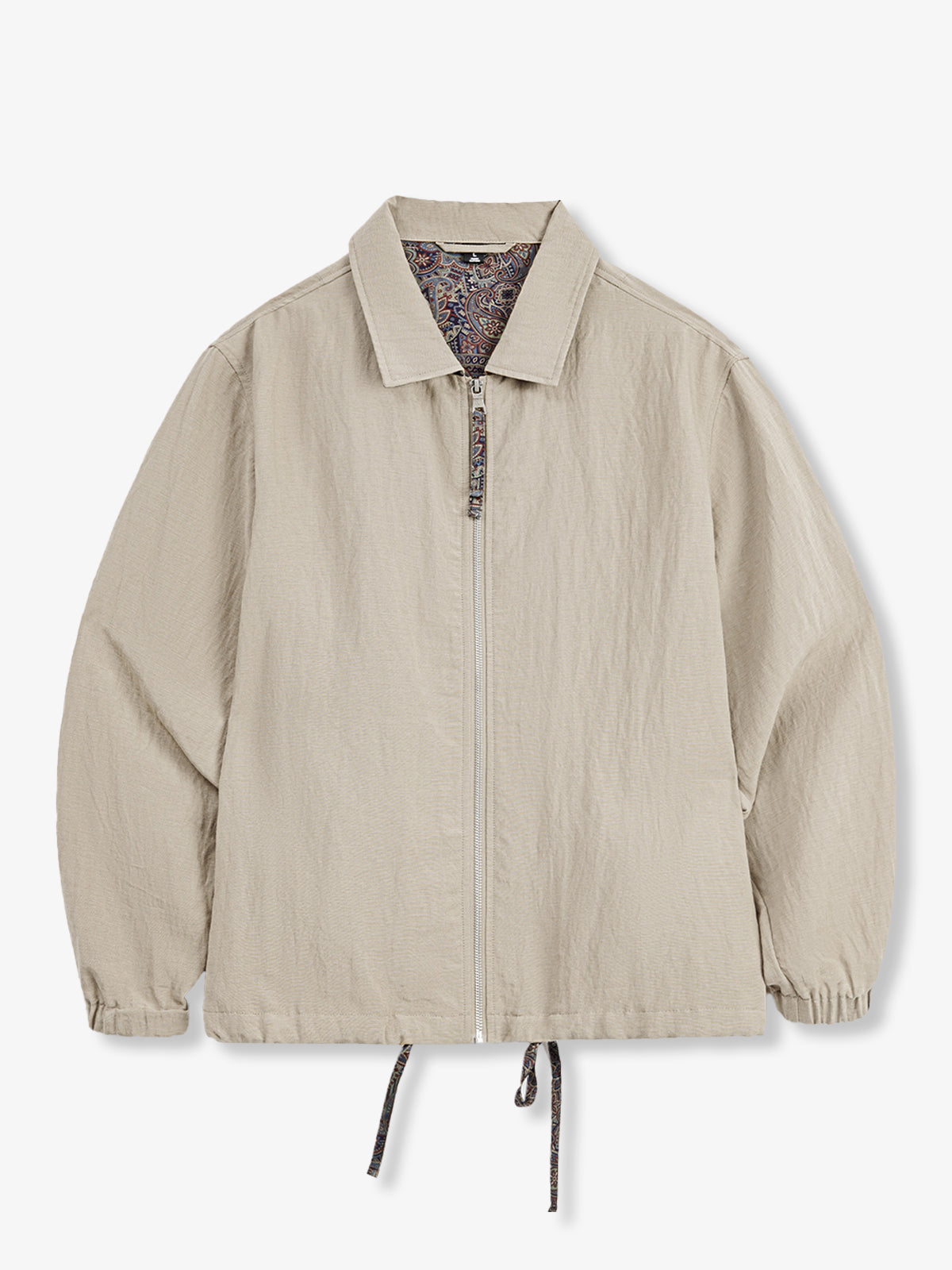 Vintage Lightweight Zip Jacket with Paisley Lining