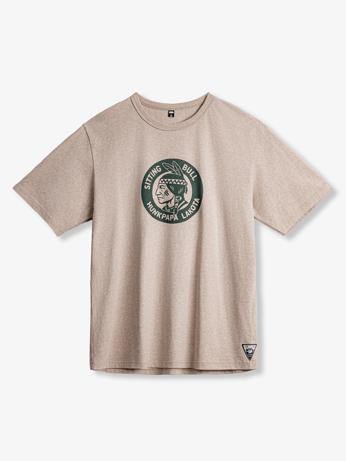 Vintage Native Graphic Print Washed Cotton T-Shirt