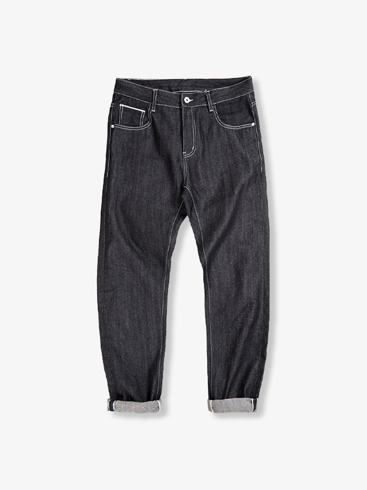 Vintage Selvedge Straight-Leg Raw Denim Jeans