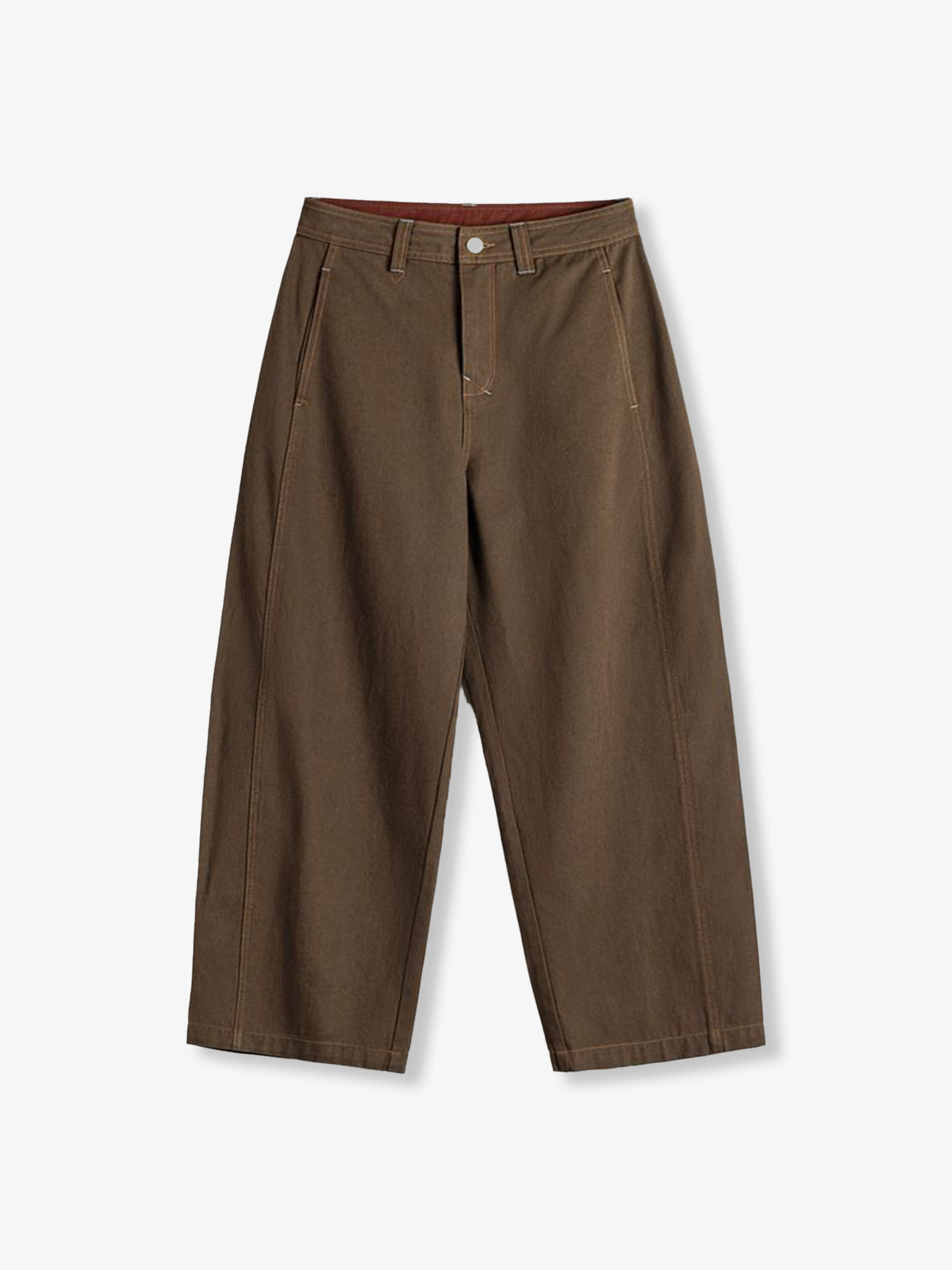 Vintage Workwear Relaxed Straight Cotton Utility Pants