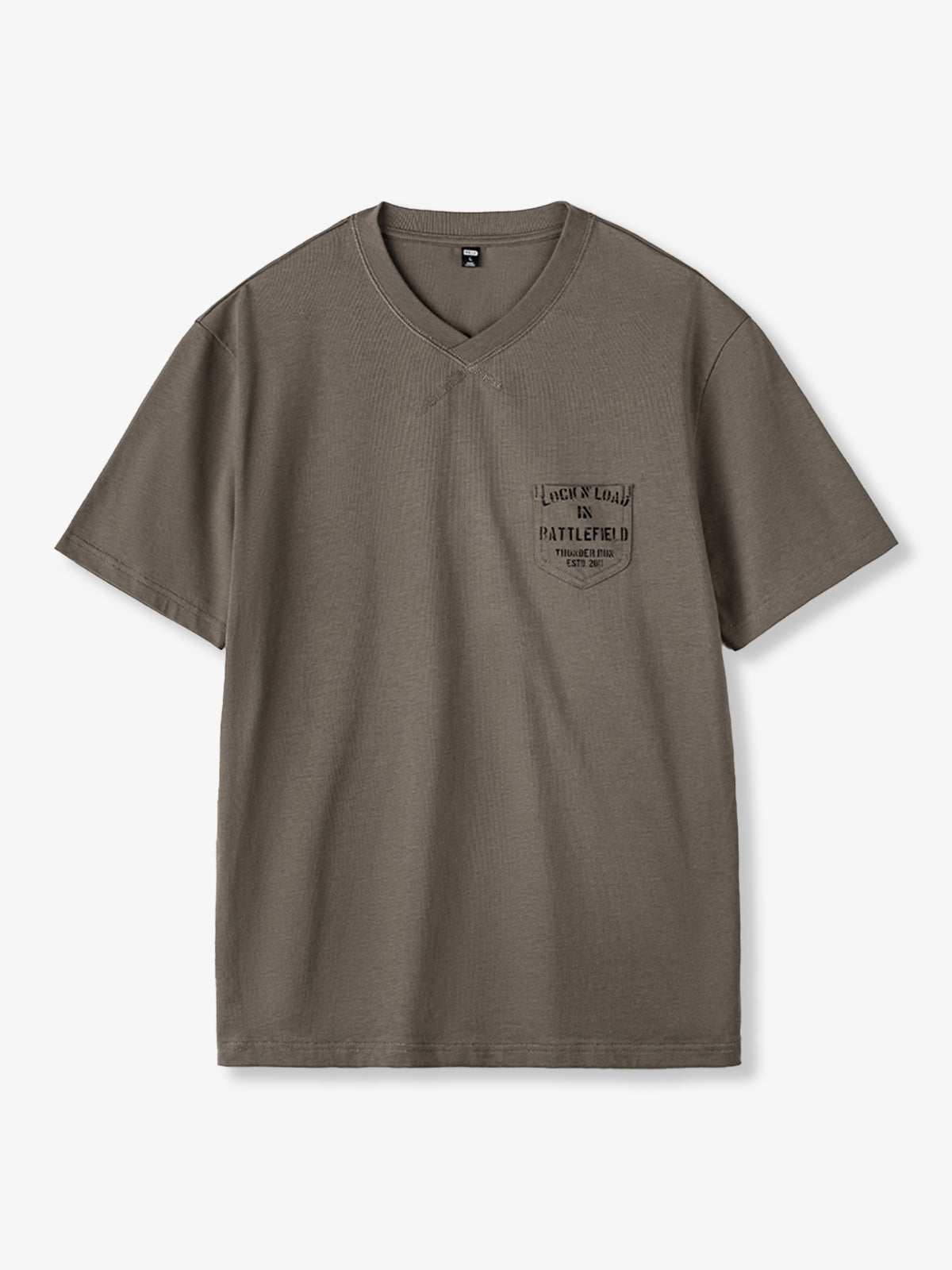 Military Print Pocket V Gusset Tactical T-Shirt