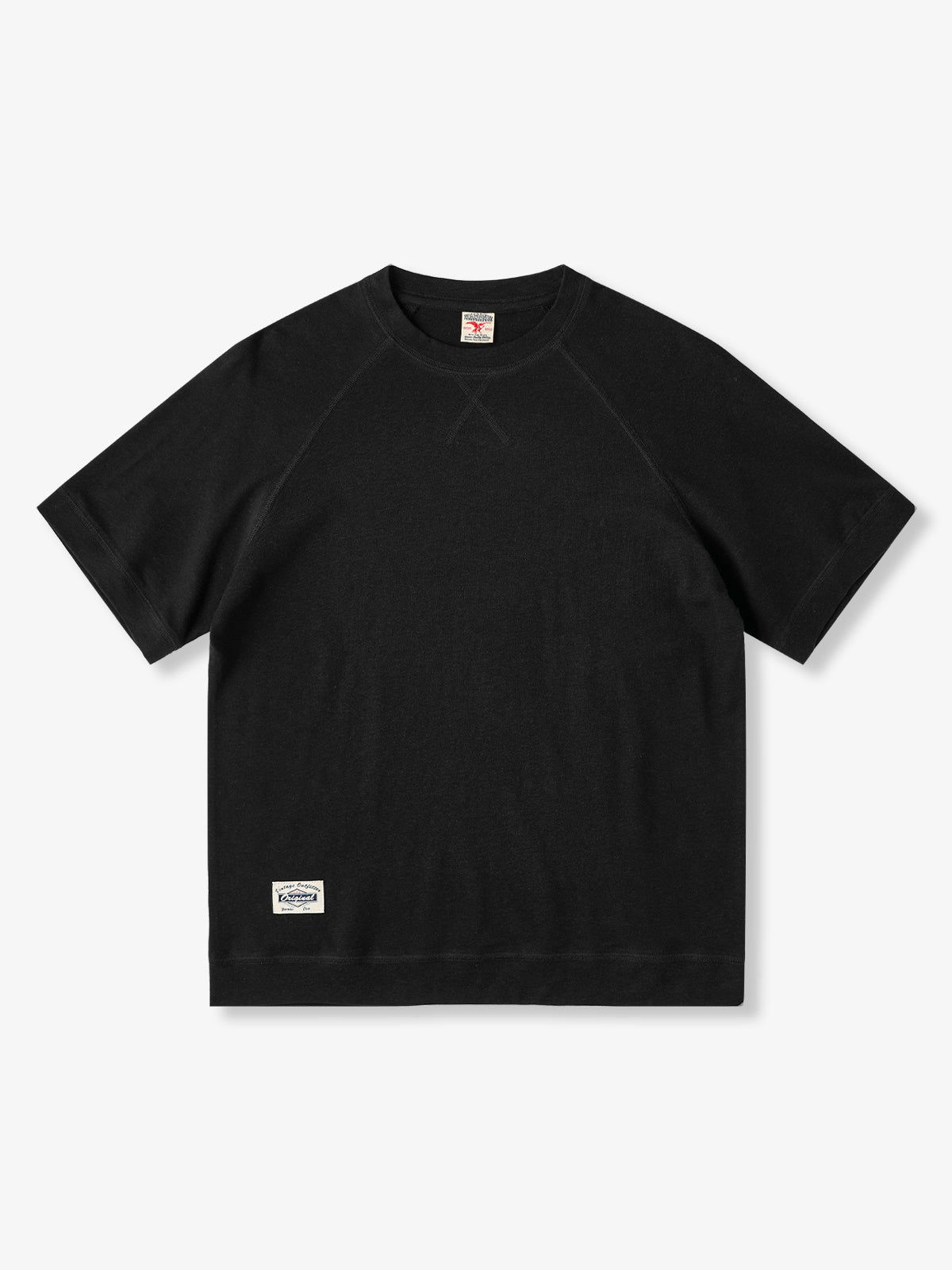 Custom Hemp & Wool Blend Short Sleeve T-Shirt With V-Gusset Detail