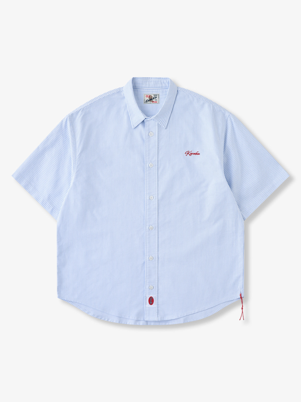 Hickory Stripe Oxford Shirt with Karaku Embroidery