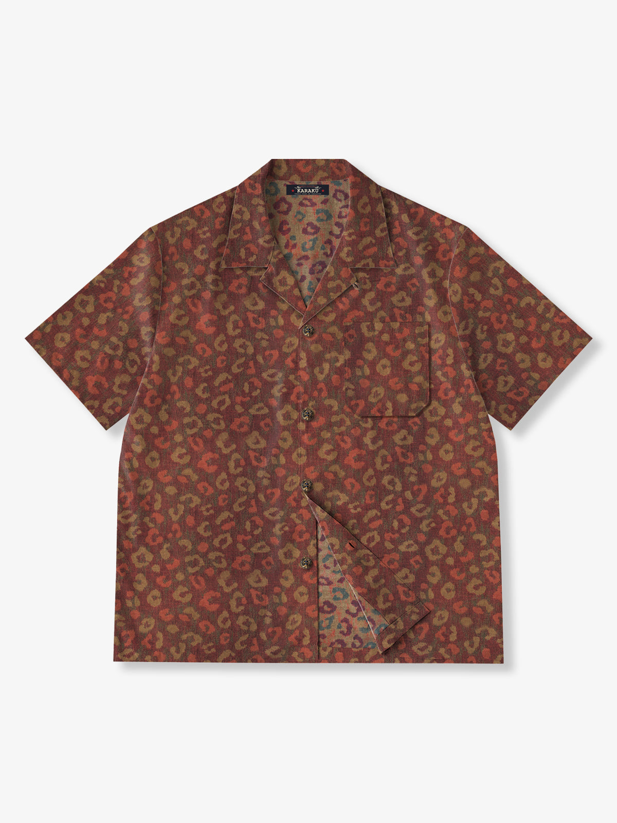 [Pre-order] Leopard Jacquard Cotton Aloha Shirt