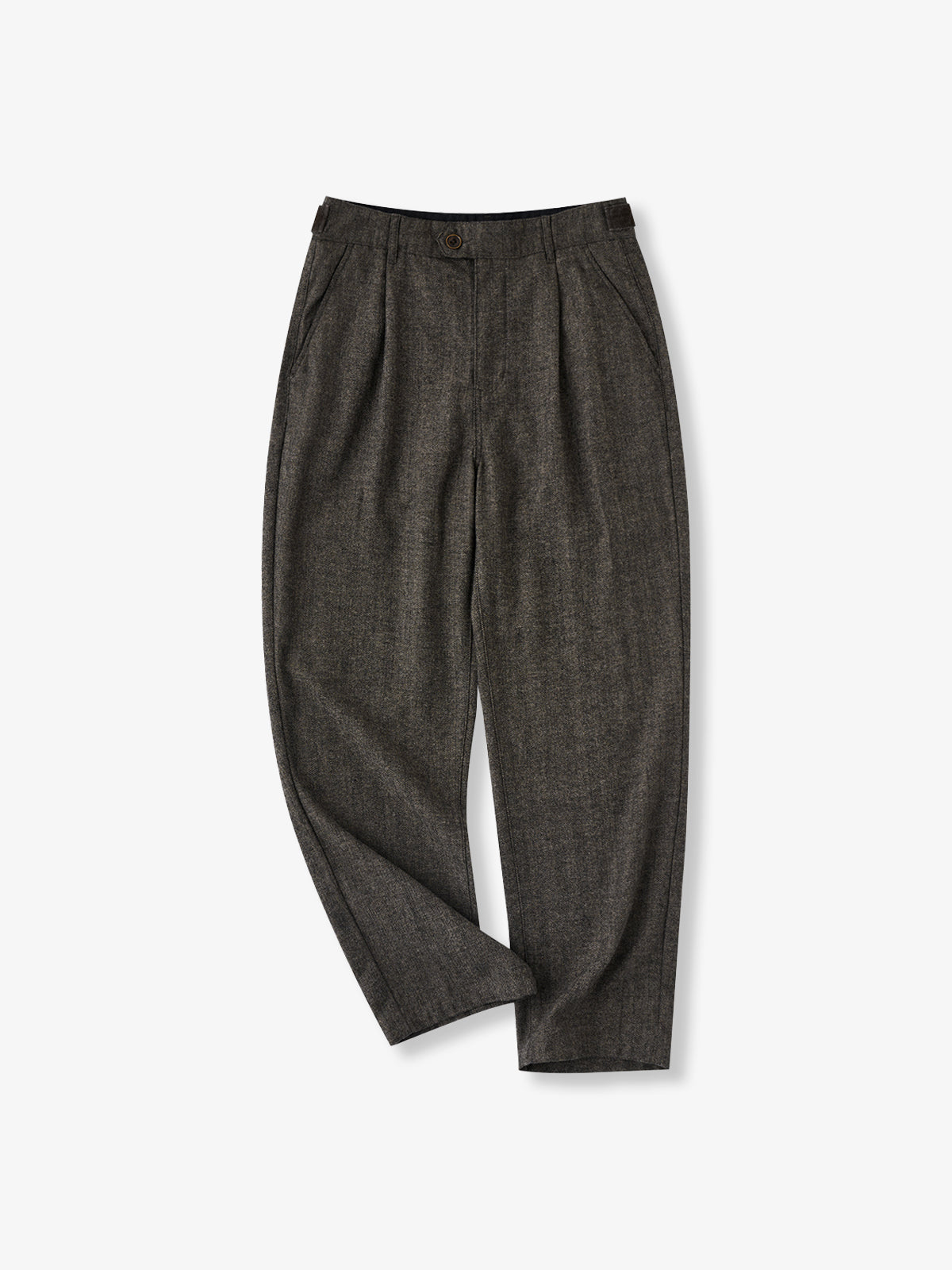 [Pre-Order] Herringbone Jacquard Wide Tapered Trousers