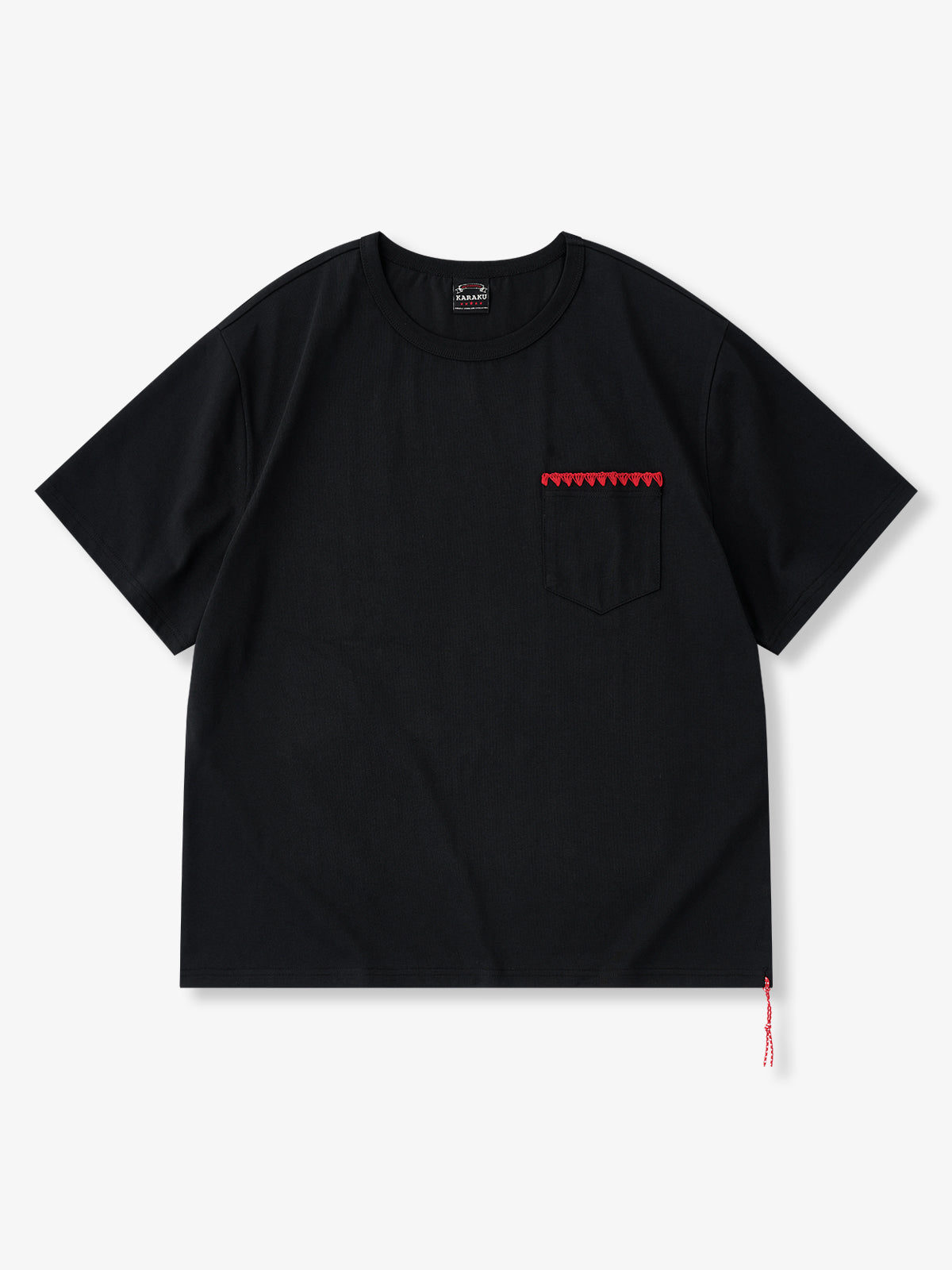 [Pre-Order] SORONA® Cooling Antibacterial Odor-Resistant Pocket Tee with Red Hem Drawstring and Contrast Stitching