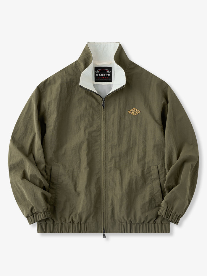 STAY TRUE Nylon Stand-Collar Jacket with Dual Zips & Underarm Ventilation