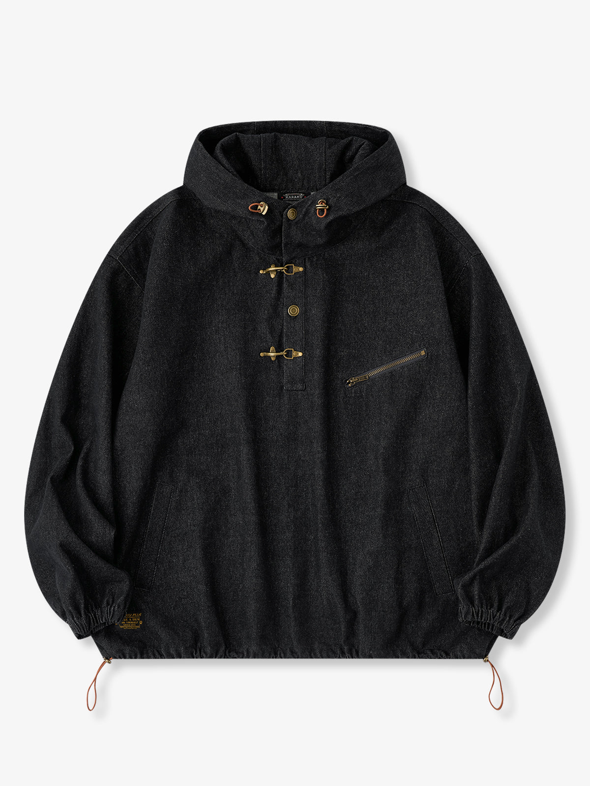 Dark Indigo Denim Anorak Hoodie