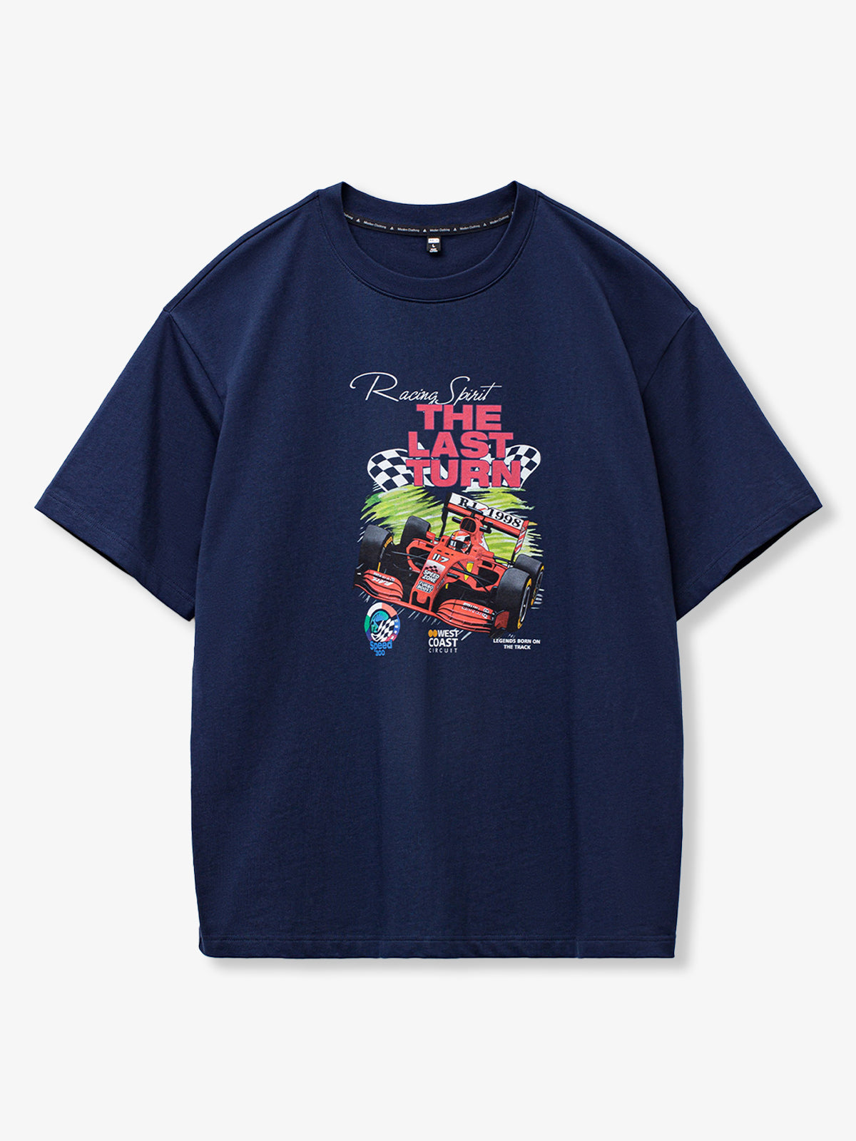 Vintage Racing Graphic Cotton T-Shirt