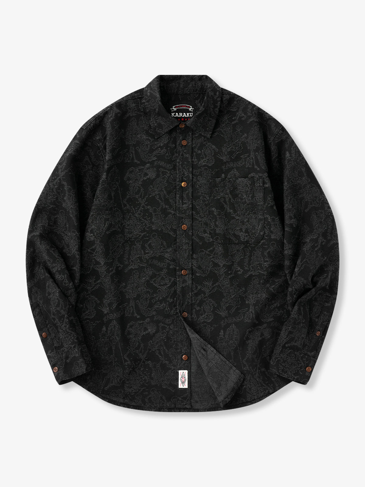 Kawanabe Kyosai Skeleton Jacquard Shirt