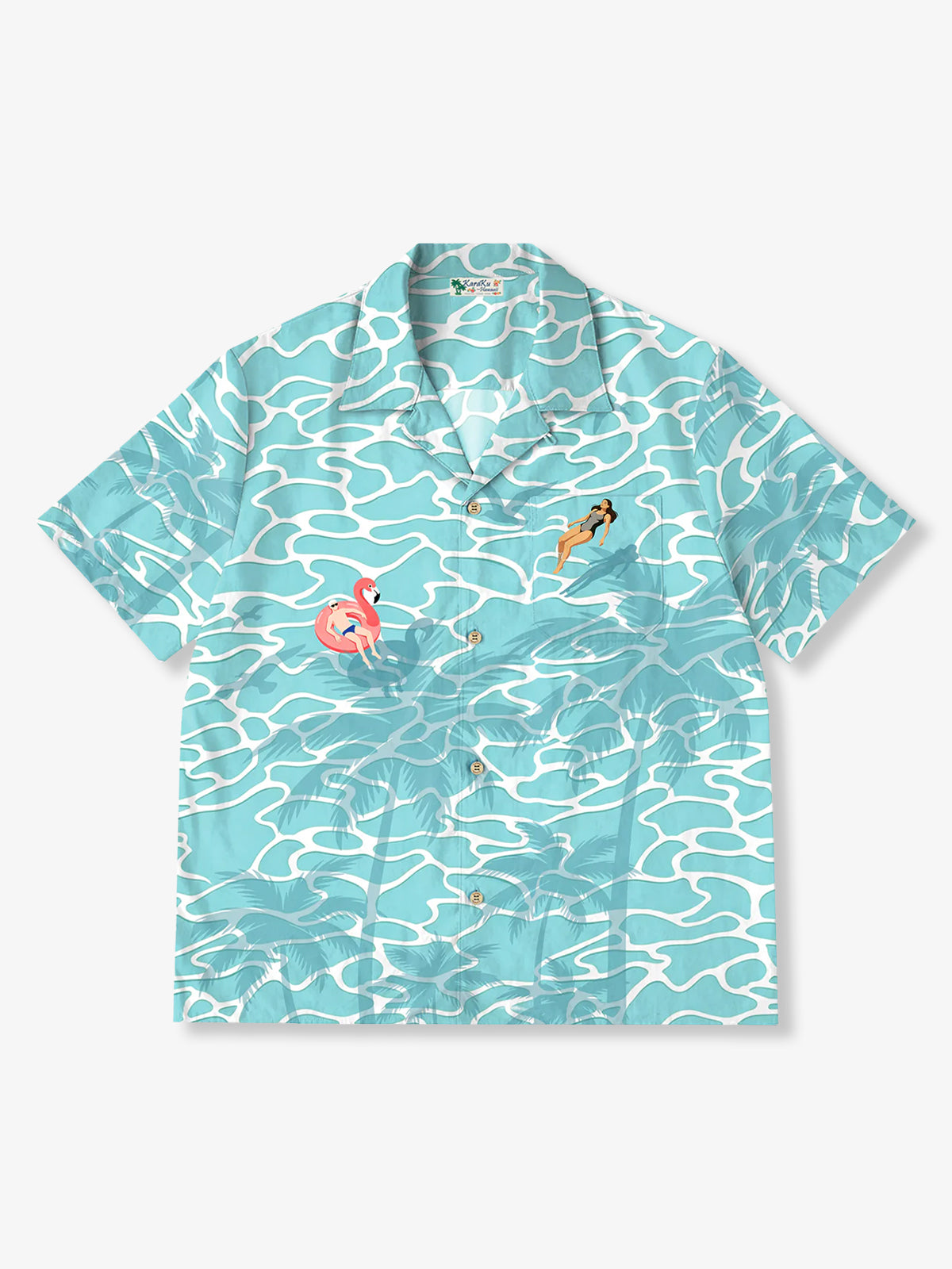 [Pre-order] Tropical Holiday Wave Print Hawaiian Shirt