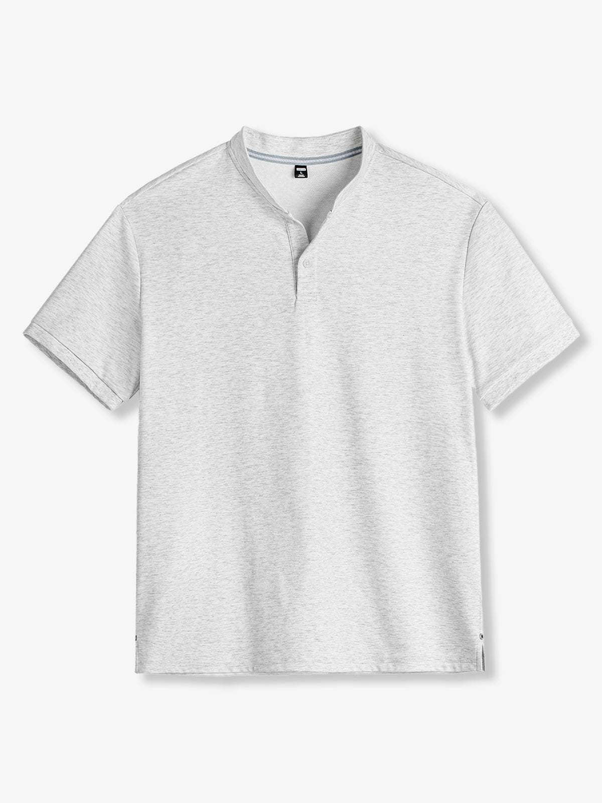 Essential Split Neck Cotton Blend Short Sleeve T-Shirt