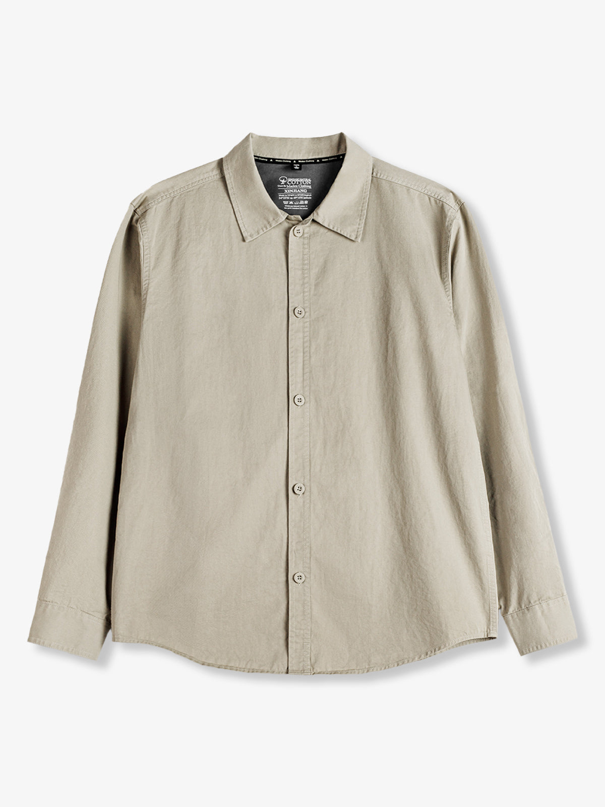 Vintage Washed Cotton Long Sleeve Shirt