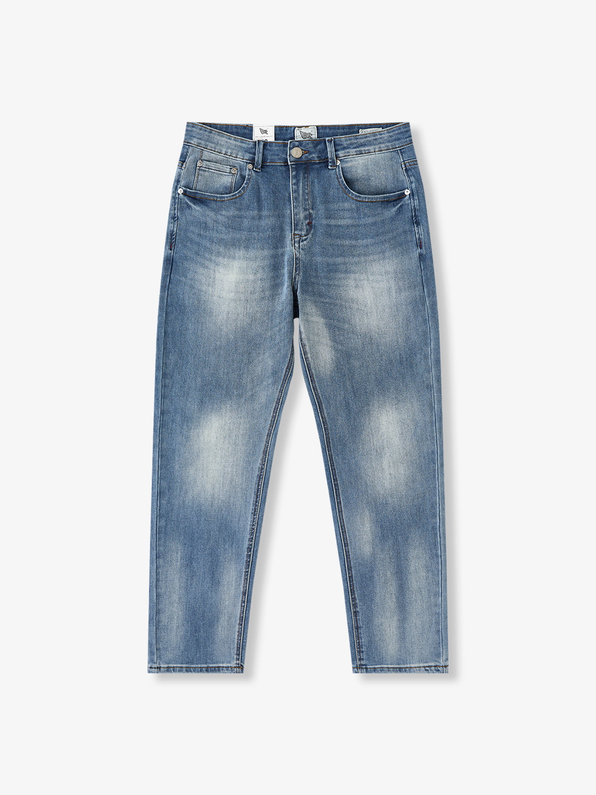 Sun-Faded Relaxed Tapered Jeans