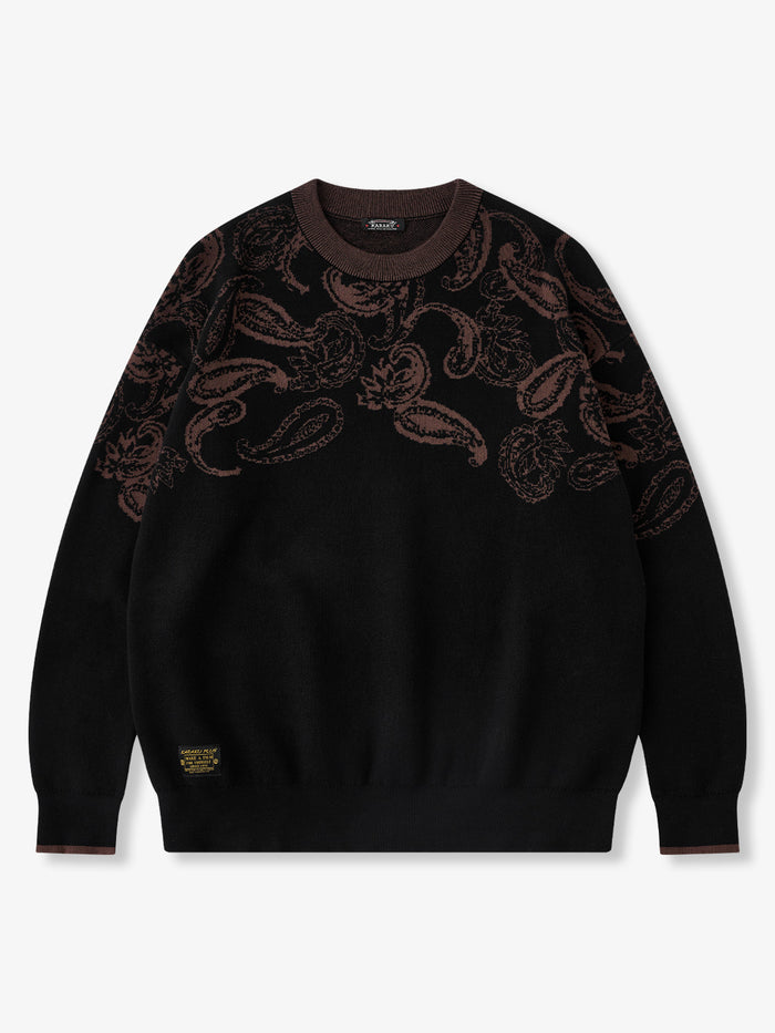Fallen Petal Paisley Jacquard Sweater