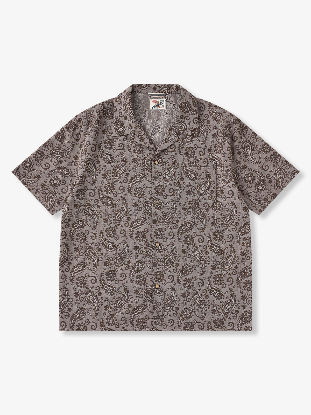[Pre-order] Custom Paisley Jacquard Cotton Camp Collar Shirt