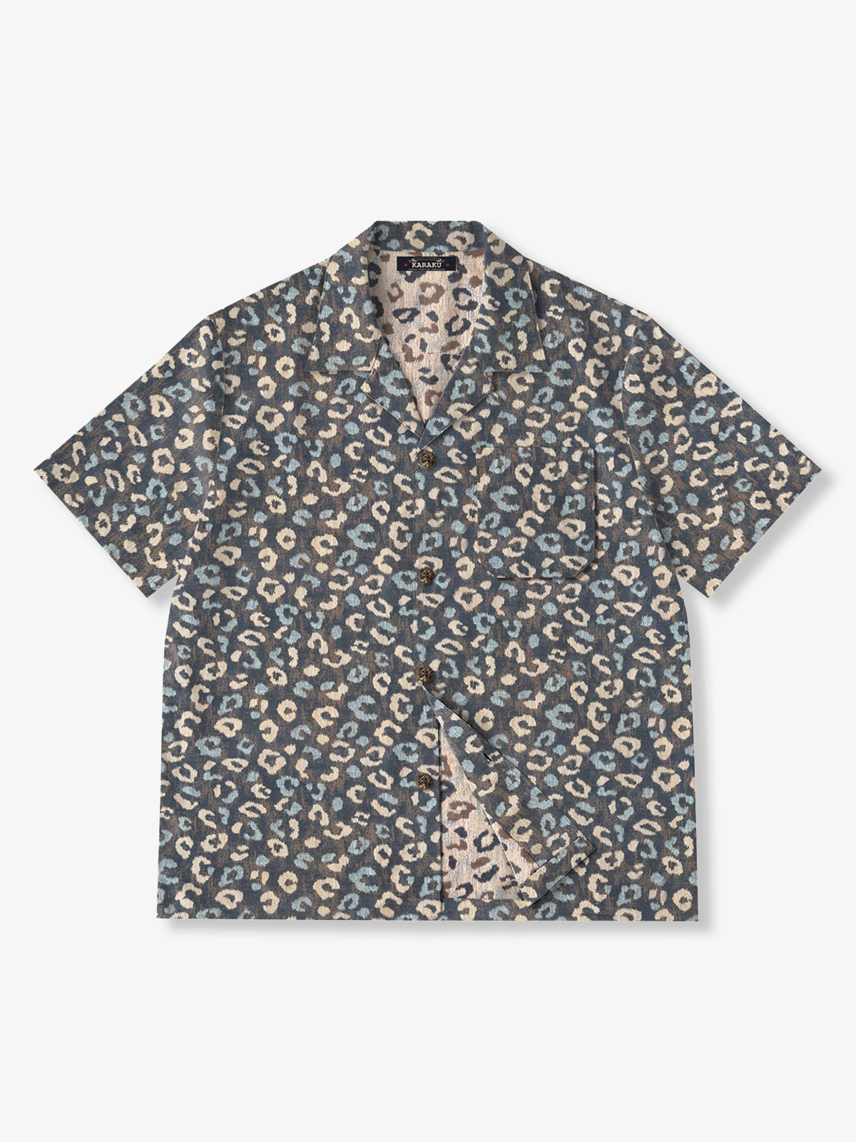 [Pre-order] Leopard Jacquard Cotton Aloha Shirt