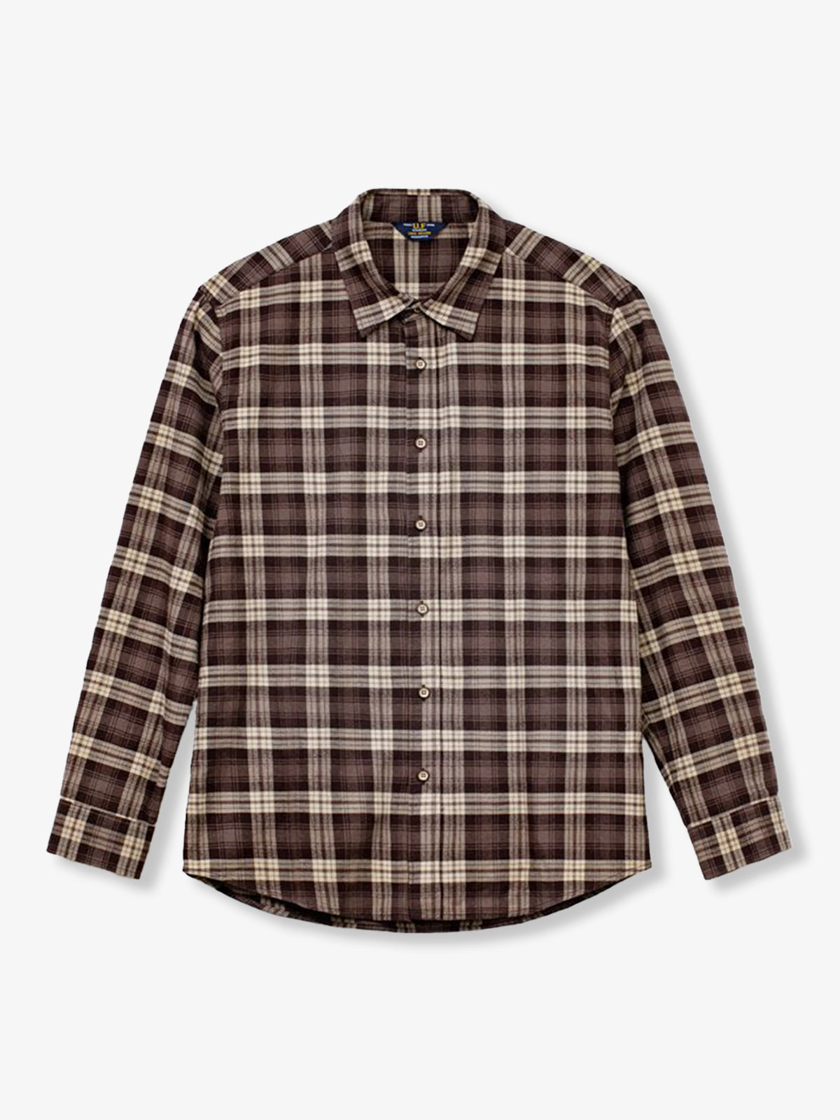 Classic Plaid Cotton Shirt Relaxed Fit Long Sleeve Casual Button-Up