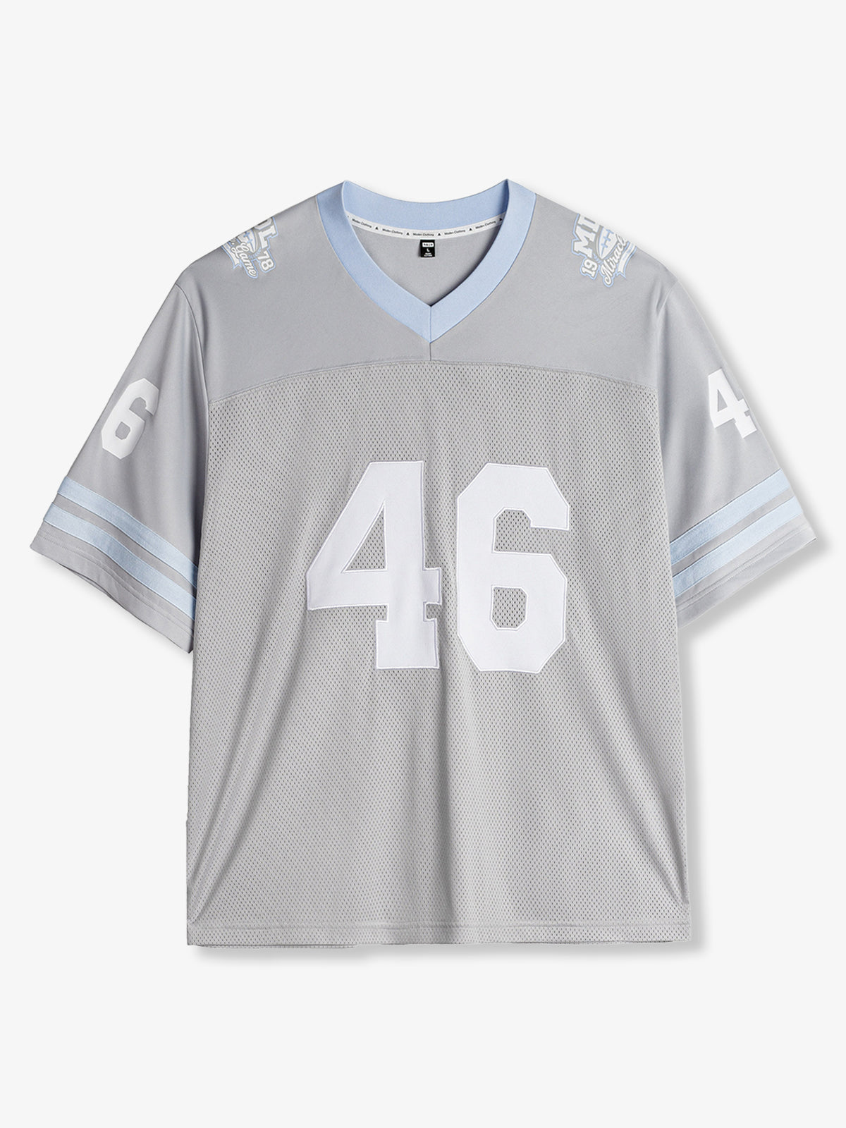 Vintage Football Mesh V-Neck Jersey T-Shirt