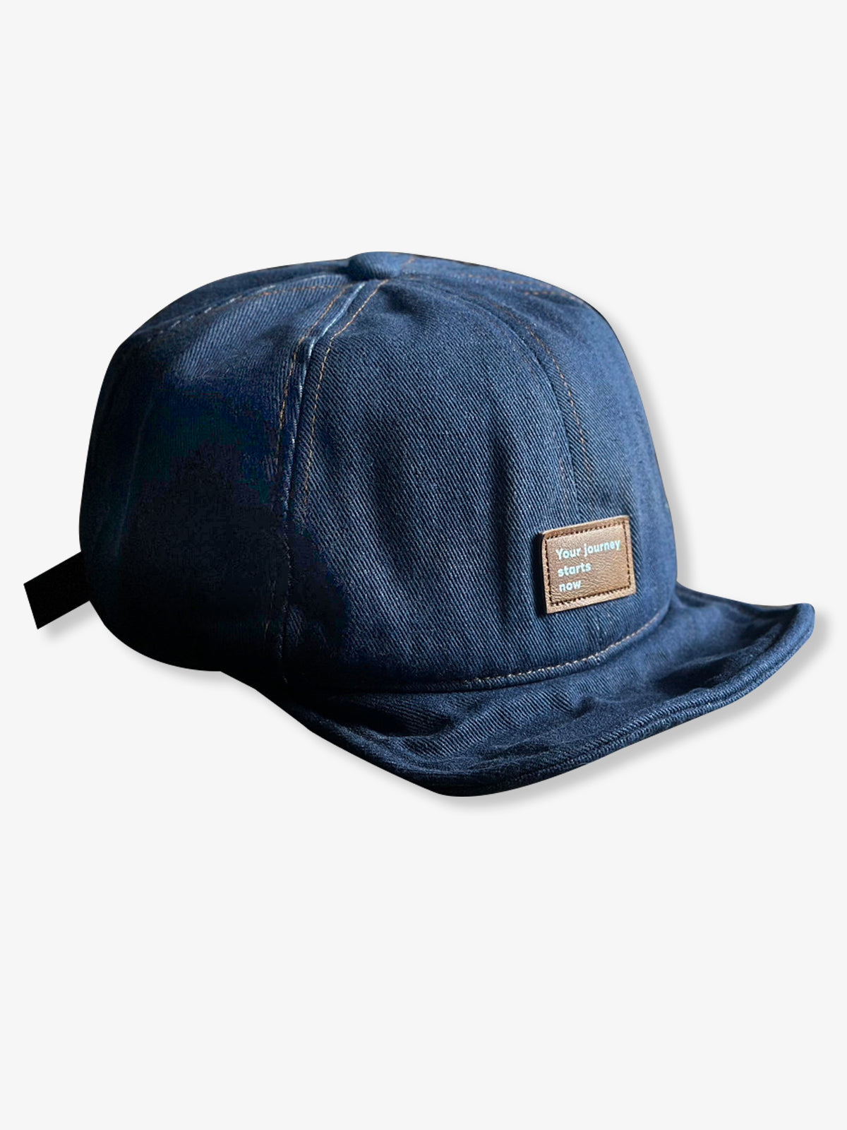 Vintage Washed Denim Baseball Cap with Curved Brim