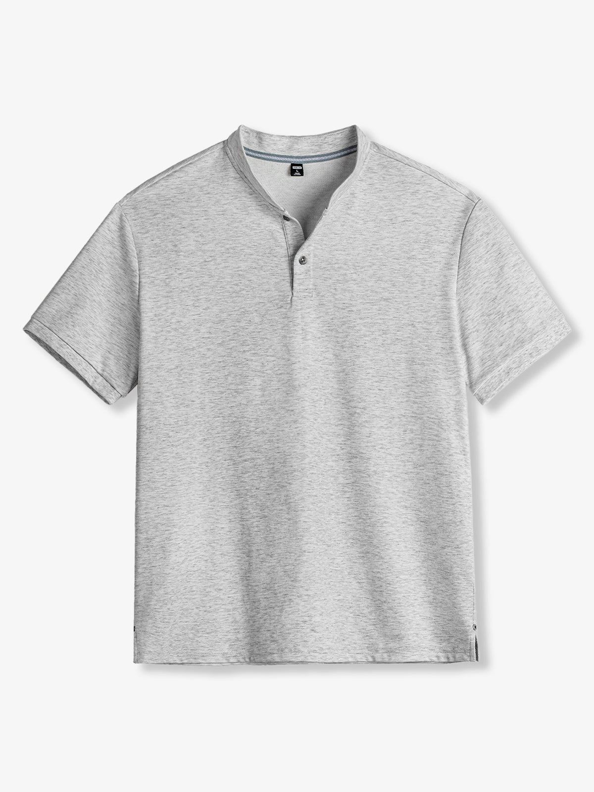 Essential Split Neck Cotton Blend Short Sleeve T-Shirt