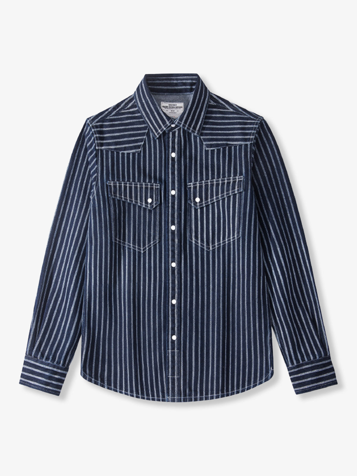 Wabash Western Denim Shirt Indigo Workwear Snap Button