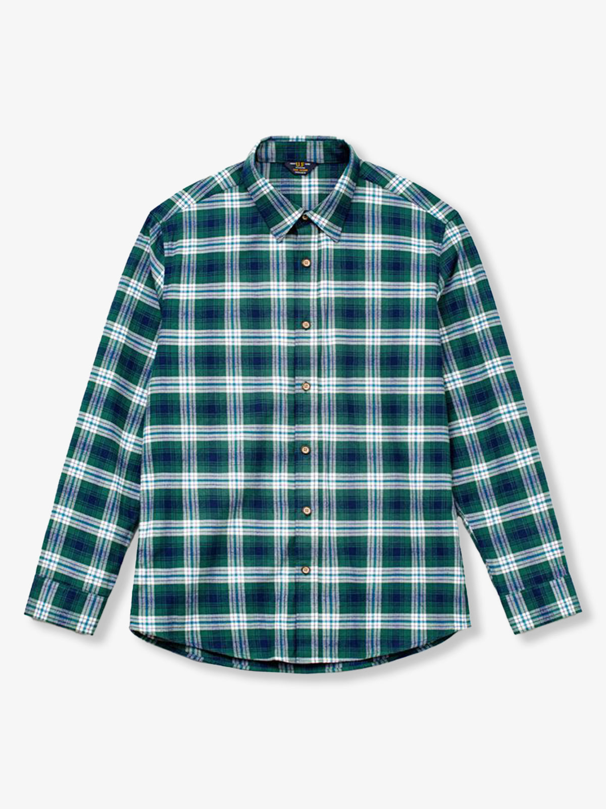Classic Plaid Cotton Shirt Relaxed Fit Long Sleeve Casual Button-Up