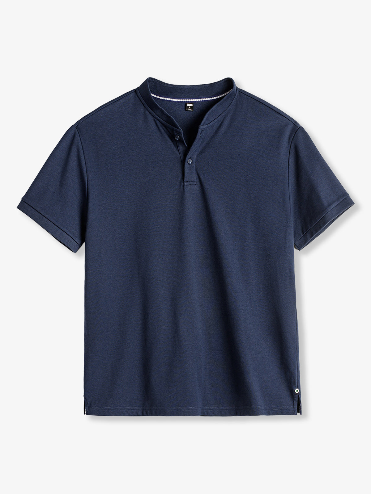 Essential Split Neck Cotton Blend Short Sleeve T-Shirt