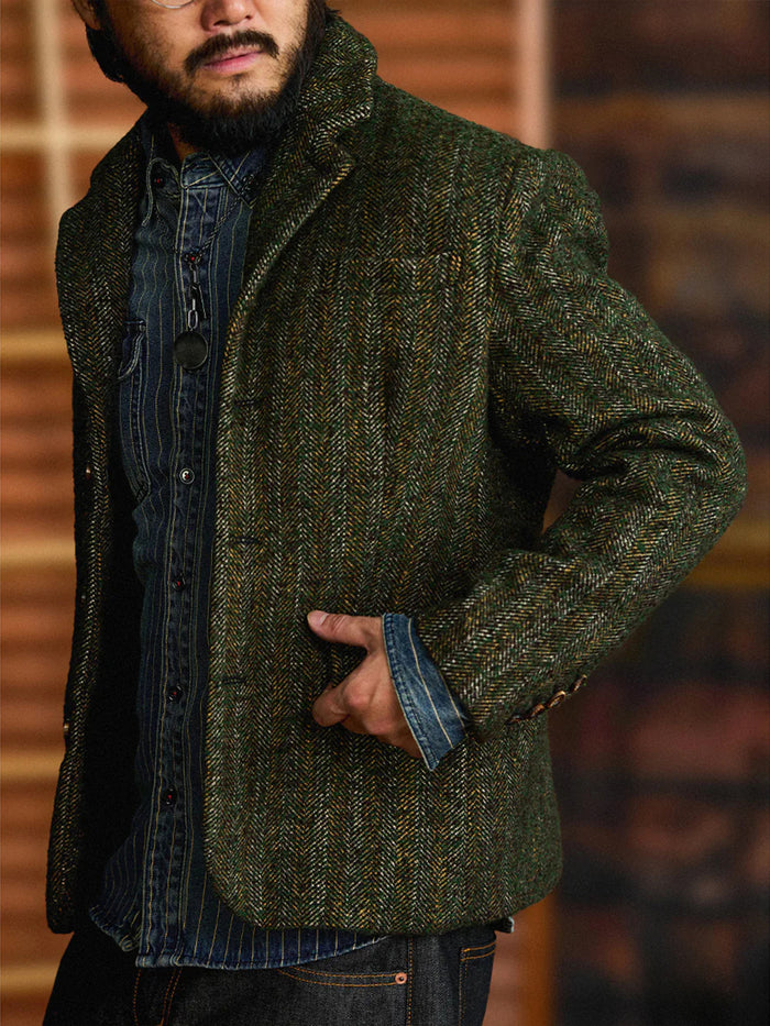Wool-Blend Tweed Tailored Jacket