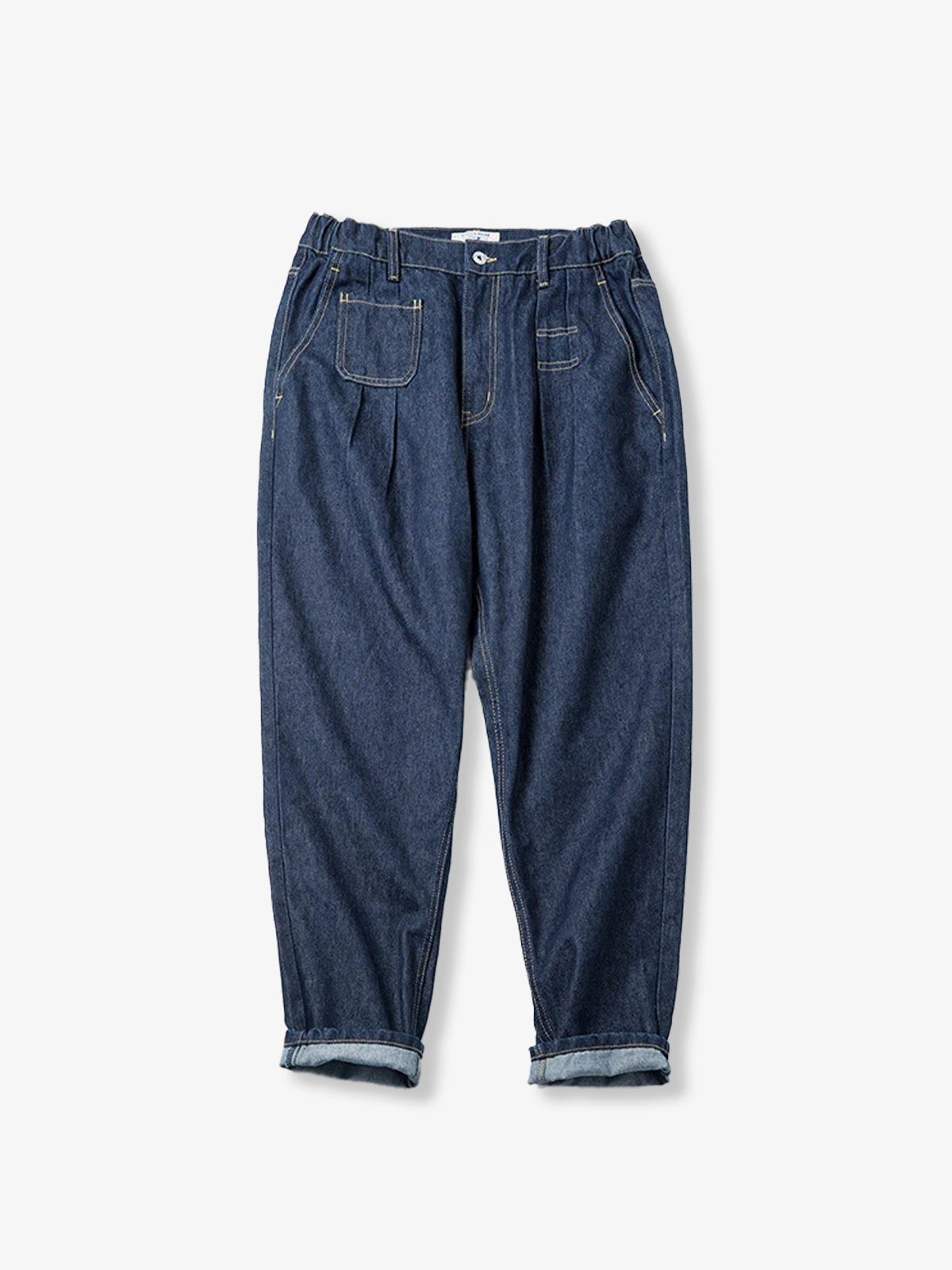 Pleated Tanned Jeans