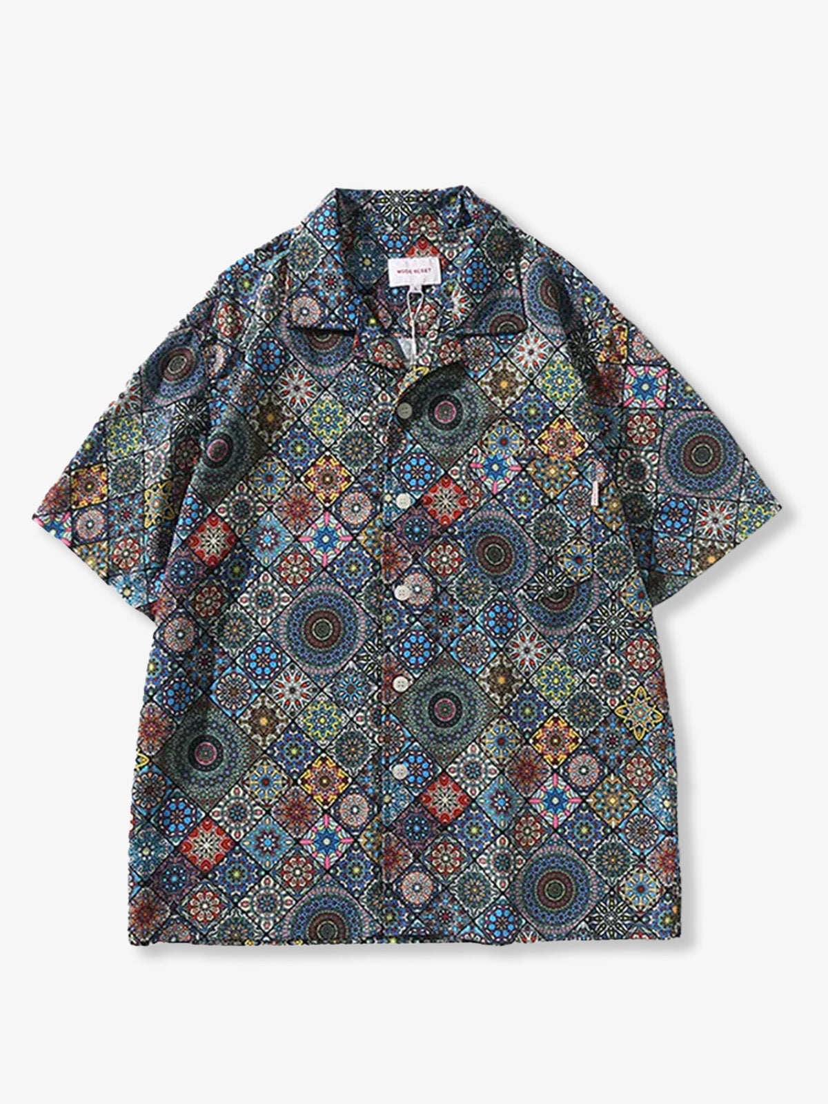 HAWAII ALOHA "Summer Kaleidoscope" all-over Hawaiian shirt