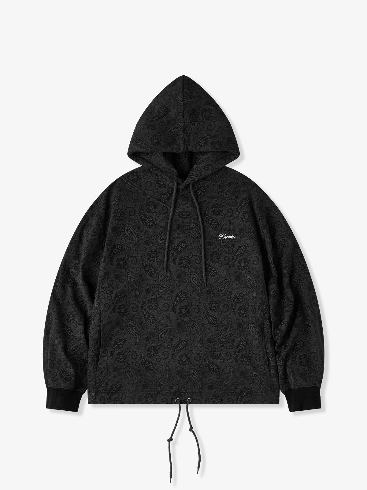 [Pre-Order] “KaraKu” Embroidered Logo Paisley-Print Cotton Hoodie
