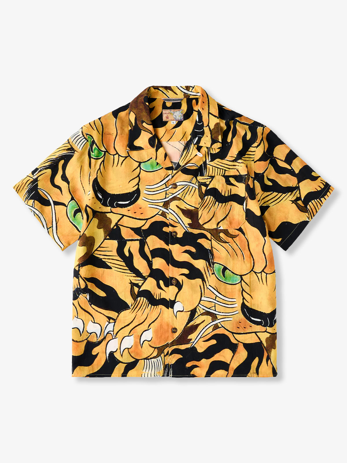 KARAKU× Ayako Ishiguro "Toranogan" All-over Print Tencel Aloha Shirt