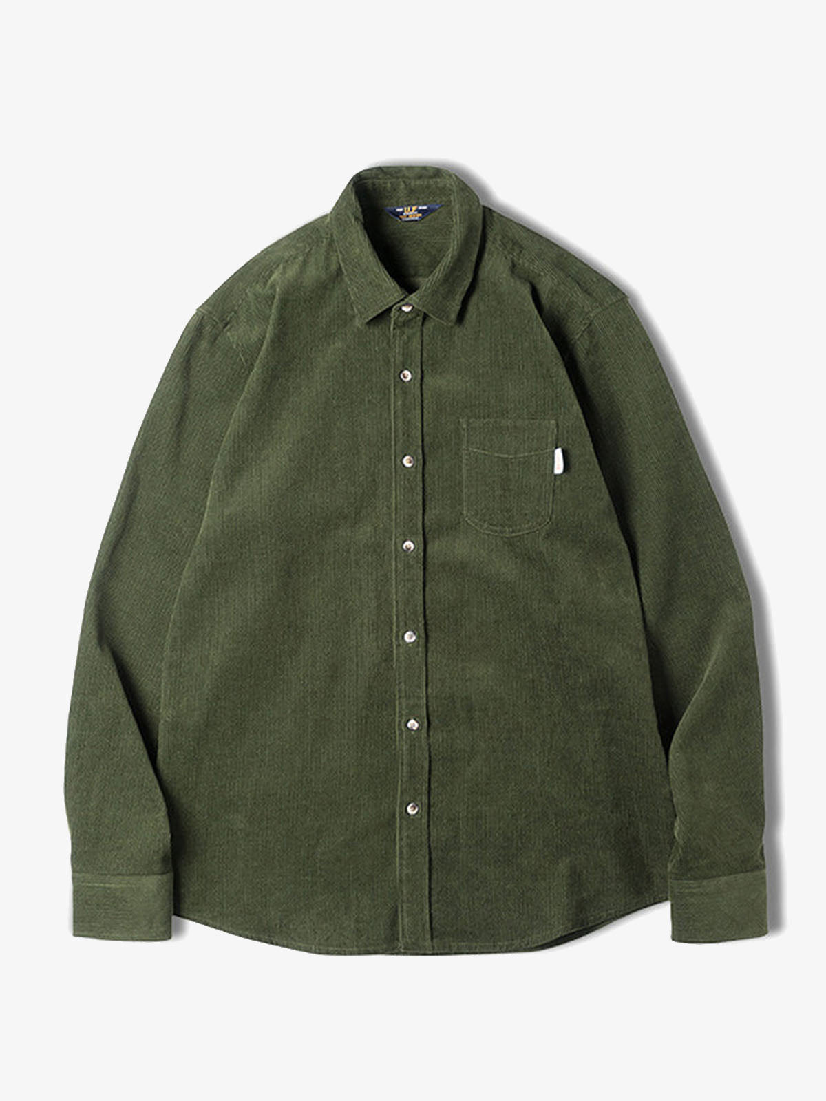Solid Color Corduroy Work Shirt