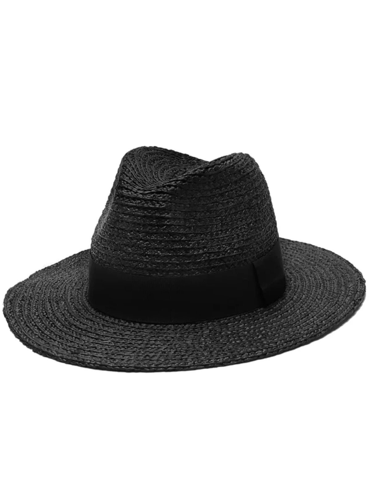 Handmade Curled Brim Jazz Straw Hat