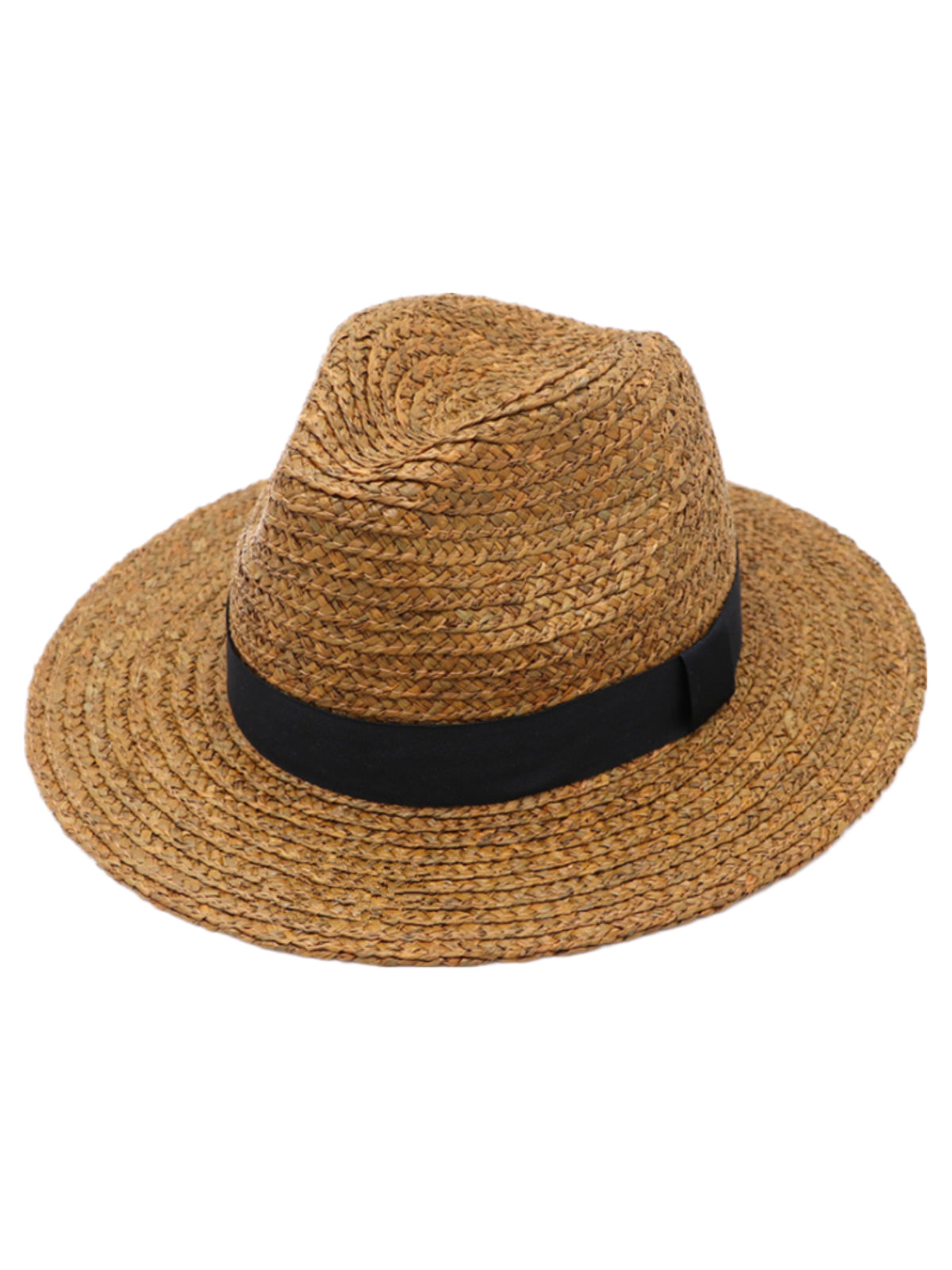 Handmade Curled Brim Jazz Straw Hat